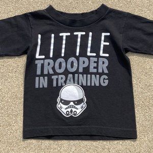 Star Wars little trooper in training black toddler t shirt 3t graphic tee